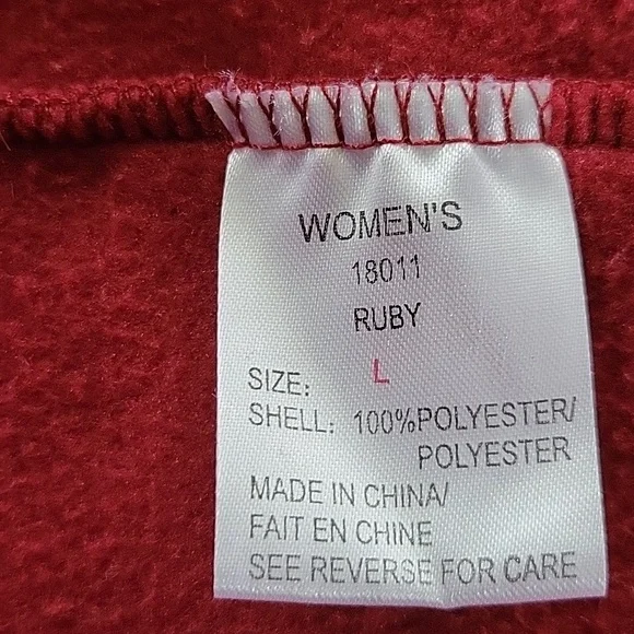 Woolrich Women's Lg Burgandy Fleece Vest - Picture 6 of 16